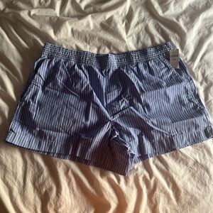 GAP Organic Cotton Stripped Poplin Shorts | Sz. Petite Large | NWT